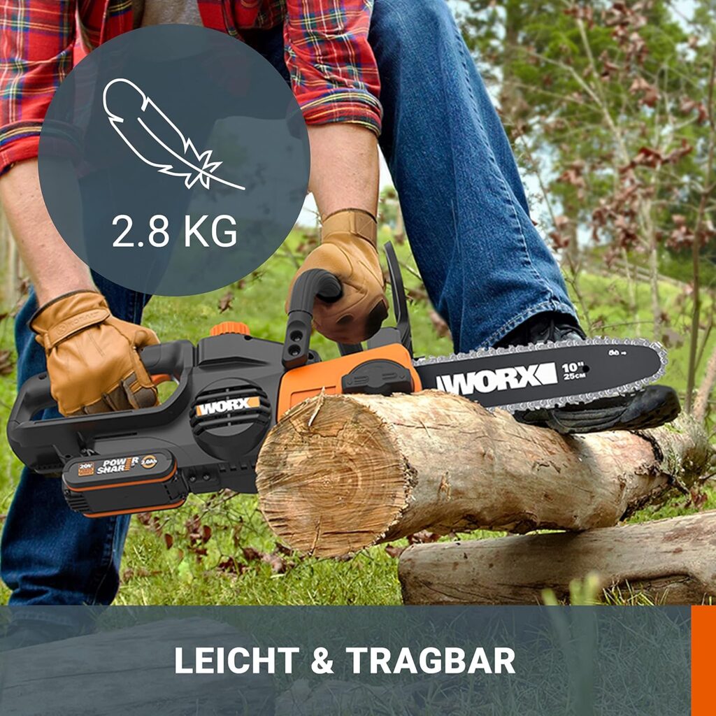 WORX WG322E.9 Akku Kettensäge Test