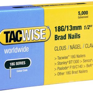 TACWISE 0393 Typ 18G / 13 mm verzinkte Stiftnägel, 5.000 Stück